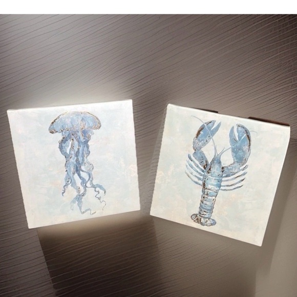 Ocean Life-Beach-Nautical Canvas Art 2pcs Set ~NEW~ Art~Wall Art Set - Picture 10 of 10